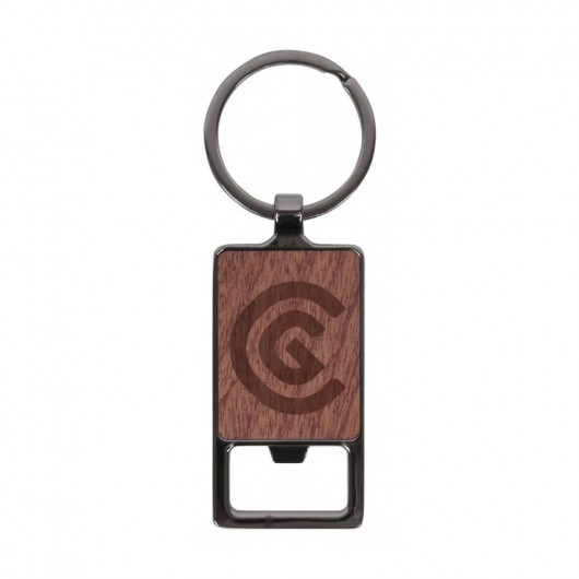 Engraved Bueno Rectangular Keyrings Front